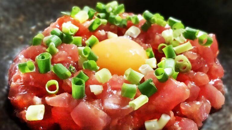 【酒のあて】にんにく醤油香る！〜本格マグロユッケ〜