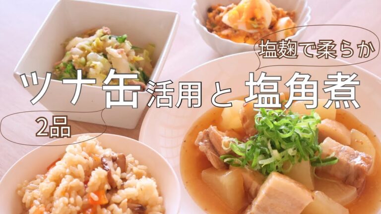 【メインを作っている間に】簡単3品/和えるだけ/炊くだけ/栄養満点/切り干し大根の炊き込みご飯/白菜とツナの和物/キムチたまご/日常/料理vlog