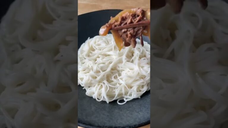 【時短レシピ】暑い夏にピッタリ！簡単ヘルシー「肉」そうめん #shorts #大豆ミート #そうめん