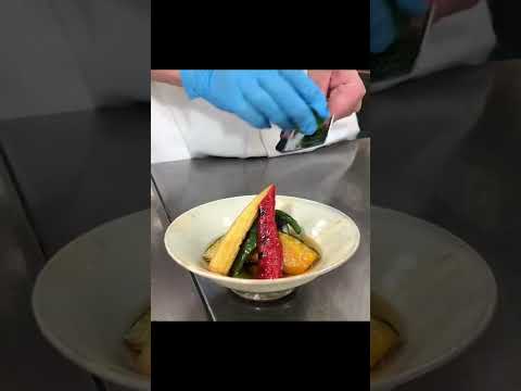 板前が作る、夏野菜の揚げ浸し！※分量はコメント欄に#shorts