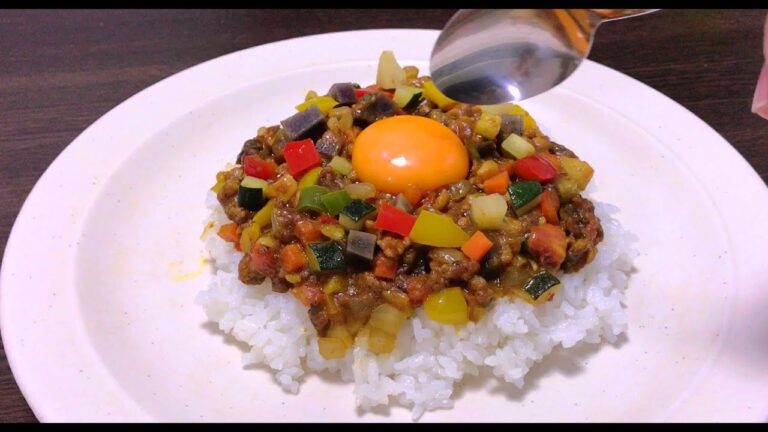 カラフルキーマカレーの作り方　How to make a colorful keema curry.