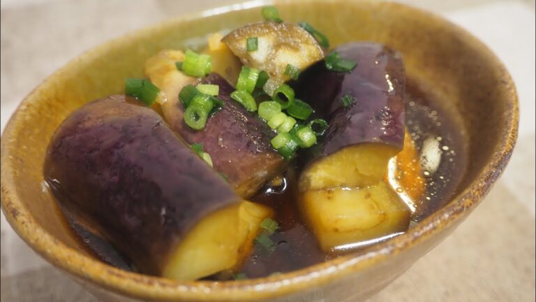 【失敗なし】レンジで超簡単♡茄子の煮浸し~How to make Stewed Eggplant~