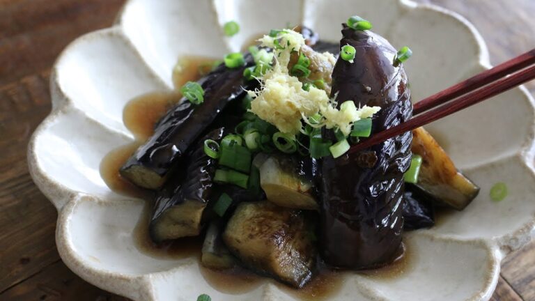 めんつゆを使った簡単な茄子の煮浸しの作り方｜japanese food