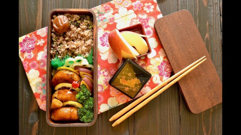 【お弁当作り】レンコンつくねの照り焼き弁当の作り方〜How to make Japanese bento lunch box〜