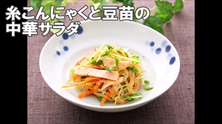 20 34_糸こんにゃくと豆苗の中華サラダ