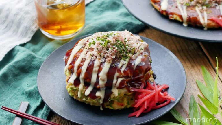 【オートミールお好み焼き】小麦粉なしでグルテンフリー♪ダイエットや腸活にもおすすめ！