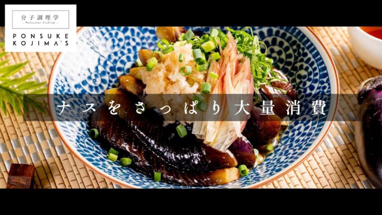 大量消費に！とろっとろ「ナスの煮浸し おろしポン酢」【日本イチ丁寧なレシピ動画】