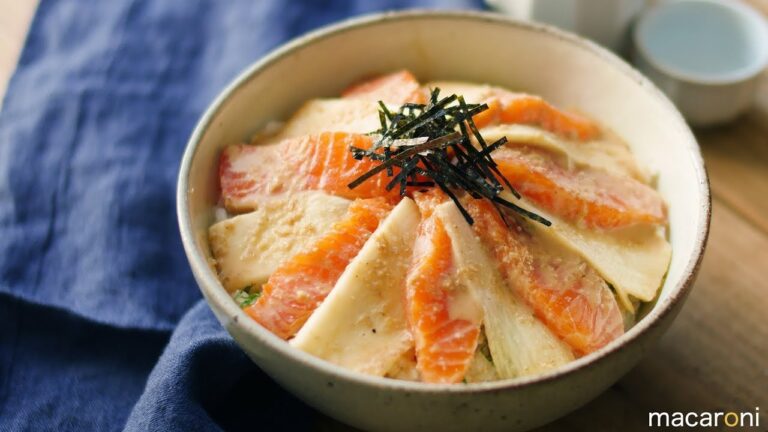 さっぱりまろやか！ 長芋と サーモンの ごま だれ 漬け 丼 のレシピ 作り方