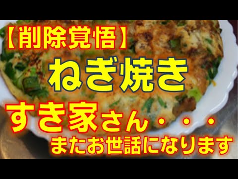 すき家に頼り切ってねぎ焼きを作ってみる動画。