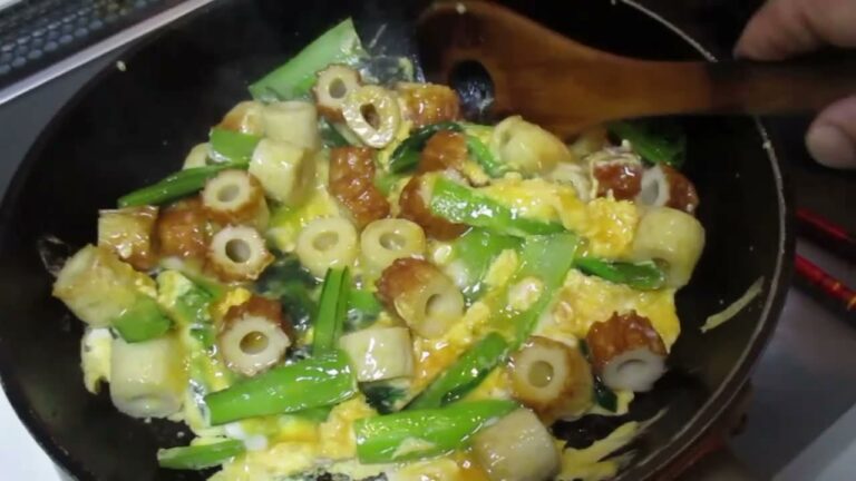 小松菜、ちくわ、卵の炒め物：Part.①