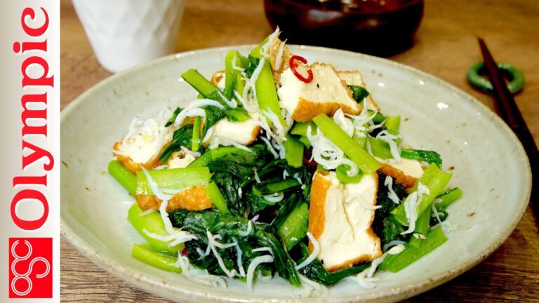 オリンピックの超簡単レシピ　小松菜と厚揚げの炒めものの作り方