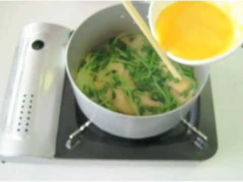 ふっくらシャキシャキ！豆苗と油揚げの卵とじ