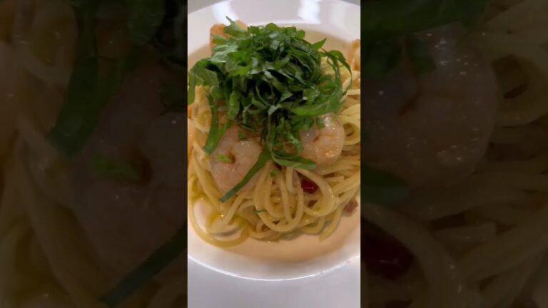 【定番レシピ】大葉香るツナとエビのパスタ！簡単なのに美味い