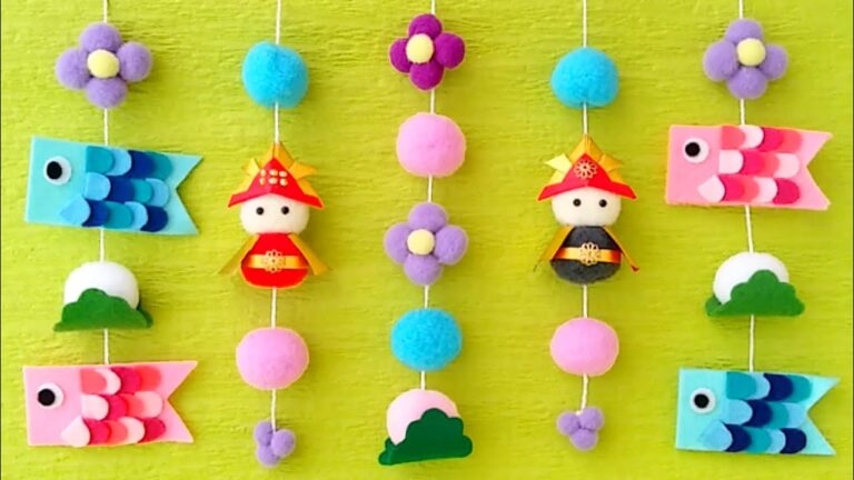 【簡単✨全部100均】こどもの日の吊るし飾り🎏【端午の節句】こいのぼり・五月人形・柏餅・花菖蒲✨詰め合わせセット！