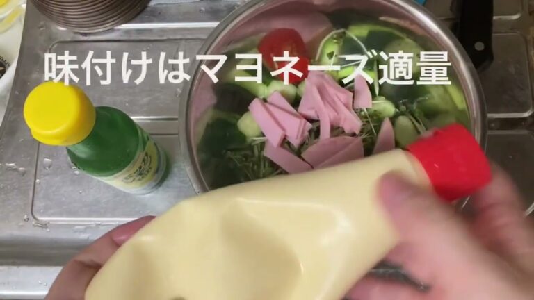 【今日のごはん】きゅうりとゆで卵のサラダ　和えるだけ納豆パスタ