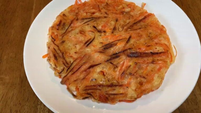 もっちり美味しい♪簡単【料理動画】人参チヂミ作ってみた　I made a carrot Chijimi