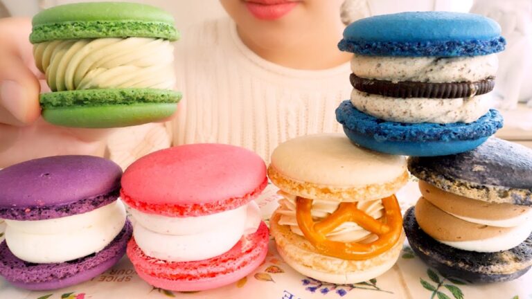 【咀嚼音】クリームたっぷりトゥンカロン｜Macaroons Eating Sounds/ASMR/mukbang