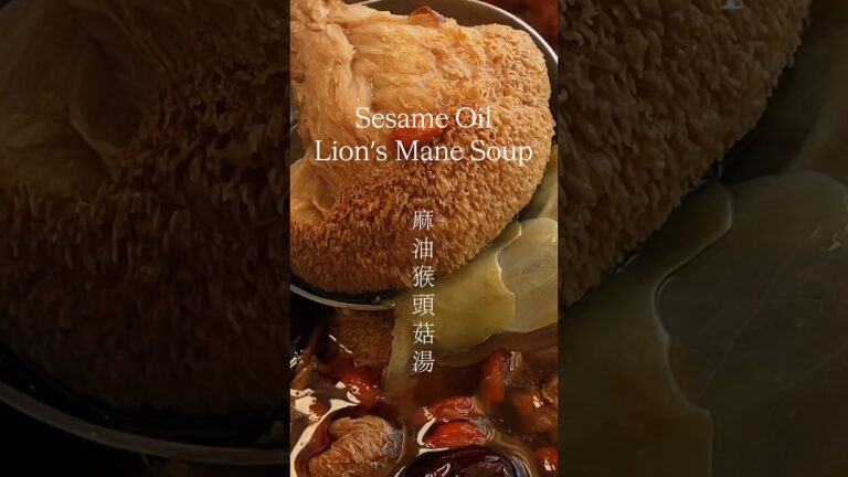 Sesame Oil Lion’s Mane Mushroom Soup
