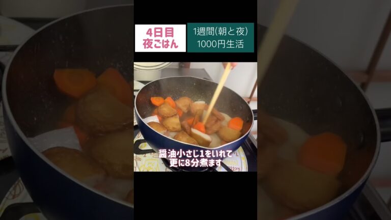 大根と人参とさつま揚げの煮物#節約#料理#ごはん#1人暮らし#自炊#1週間 #1000円#レシピ#献立#簡単#女#作り置き#副菜#ヘルシー #shorts