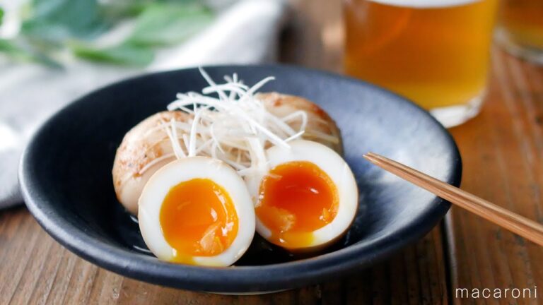 【旨だれ半熟煮卵】調味料2つ！ピリ辛たれでおかずにもおつまみにもぴったり♪