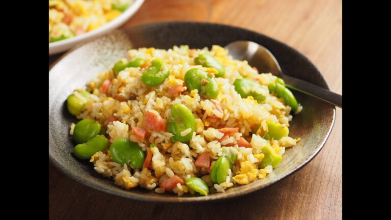 そら豆とザーサイのチャーハン