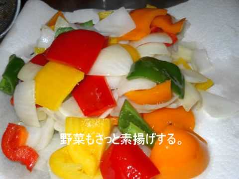 鶏と彩り野菜の中華甘酢ソース