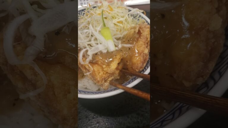 吉野家 ネギ塩唐揚げ丼…🤔
