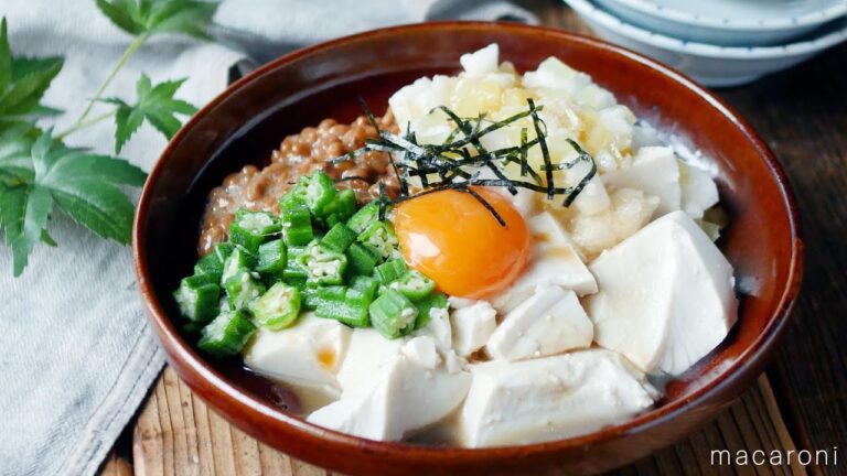 【ねばねば豆腐サラダ】バクダン丼風！暑い日にさっぱりと食べられるサラダレシピ♪