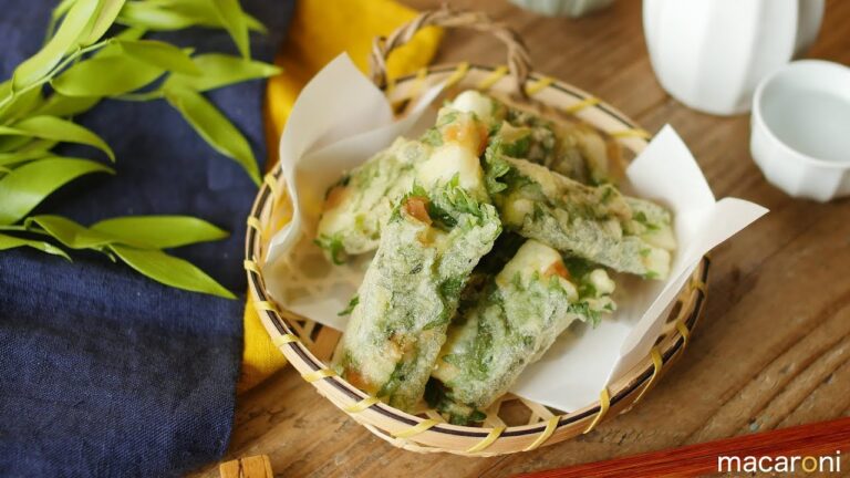 ほくほく食感がやみつき！ 長芋の 梅 しそ 天ぷら のレシピ 作り方