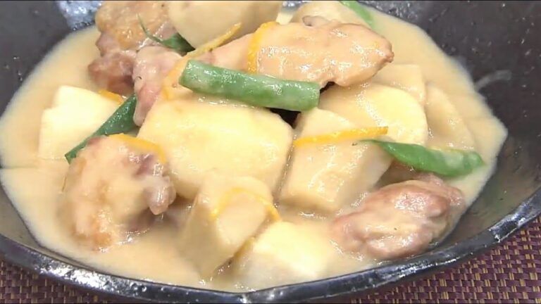 鶏肉とサトイモの白みそ煮