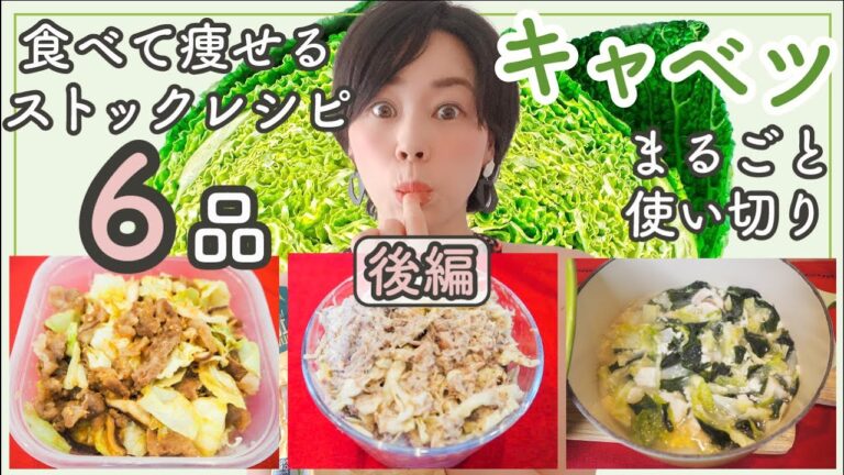 【キャベツ丸ごと使い切り！】ダイエット作り置きレシピ。美味しく、時短でできるダイエットレシピ作り置き。1週間分の作り置き全6品 【後編】低糖質、糖質制限　高血糖、悪玉コレステロール、尿酸値などの改善に