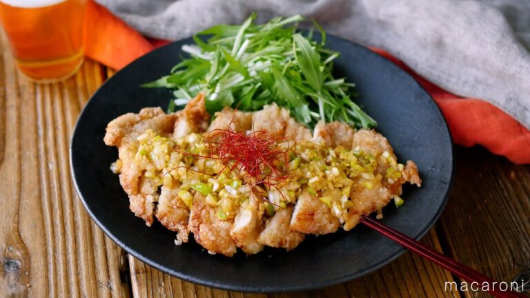 【鶏むね肉の油淋鶏】揚げ焼きで簡単！節約食材で満腹おかず！