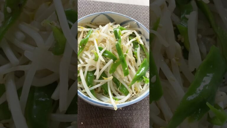食べたら止まらない😍【ピーマンともやしのナムル】#Shorts #ひめりんご
