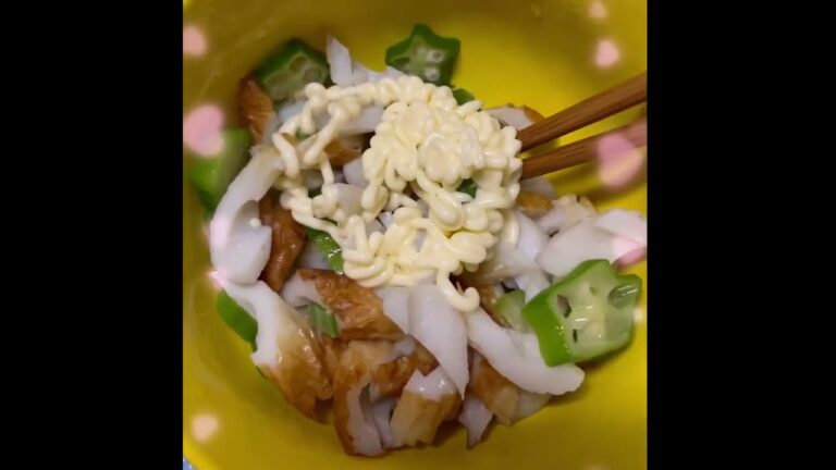ちくわとオクラのマヨネーズあえ