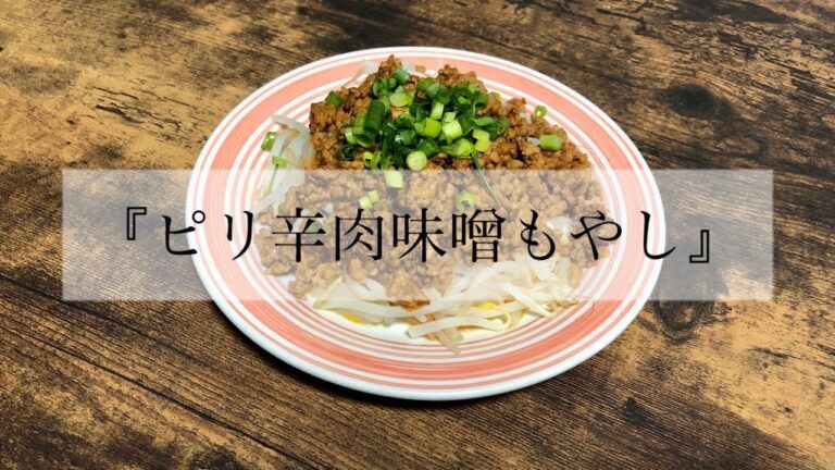 社会人1年目男子が作る『ピリ辛肉味噌もやし』