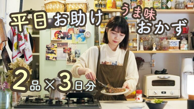 3日分の平日お助けおかず【副菜の2品×3日=計6品！】