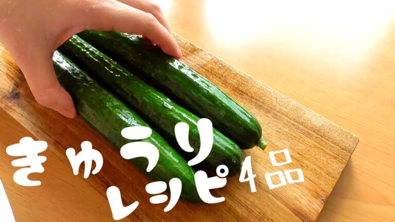 【キュウリレシピ4品】簡単で美味しいキュウリのレシピ♪