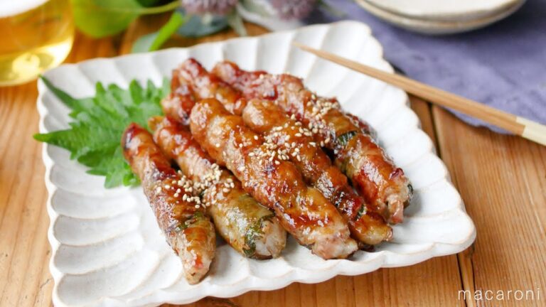 【肉巻きなすの梅しそ照り焼き】ジューシーな肉となすのハーモニーが絶品!！食べ応え抜群♪｜macaroni（マカロニ）