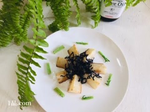 大根(カブ)のオリーブオイルソテー 塩昆布和え♪