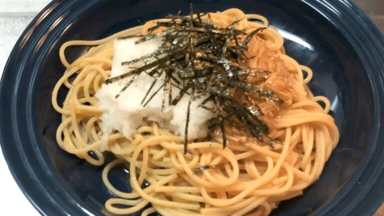 あっさりいける！なめ茸と大根おろしの和風パスタの作り方