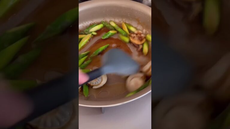 アスパラと帆立のガリバタオイスター炒め