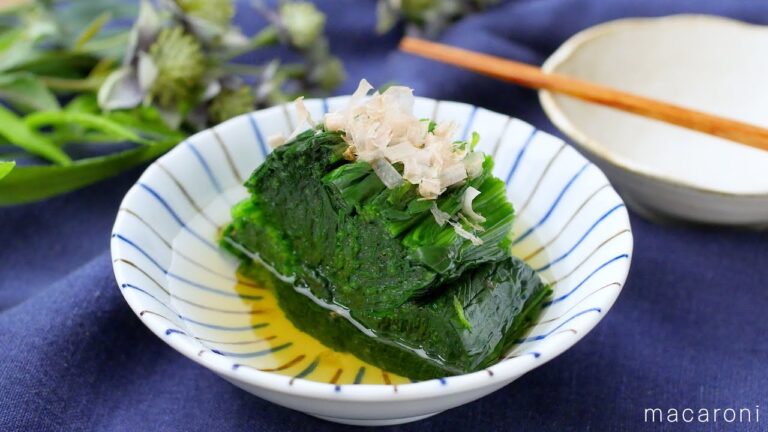 【レンジで作るほうれん草のおひたし】白だしで簡単に丁寧な味…！忙しい時のもう一品に♪｜macaroni（マカロニ）