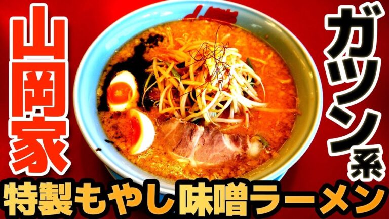 【山岡家】ガツン系特製もやし味噌ラーメン！ 焦がしニンニクのマー油でガツンとした味わい＜背脂変更多め＞