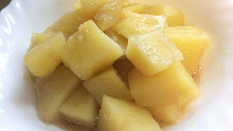 電子レンジでじゃがいものめんつゆバター煮