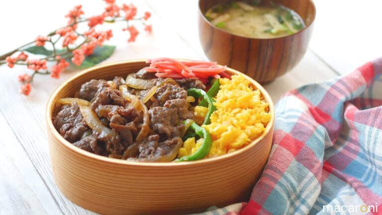 いろどりも抜かりなし！ねぼすけの 15分 牛丼 弁当 のレシピ 作り方