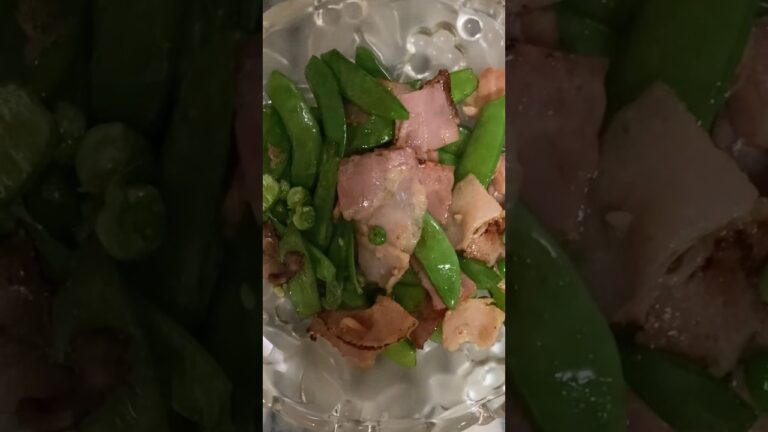 スナップえんどう豆とベーコン🥓
