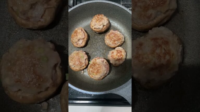 調理時間15分！栄養たっぷりカンタンしいたけの肉詰め🤤