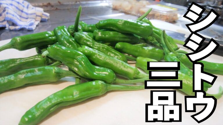 【シシトウ大量消費】シシトウで3品作る!!【シシトウを使ったレシピ】