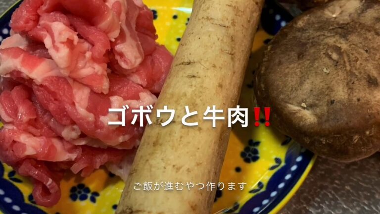 牛肉とゴボウの甘辛煮