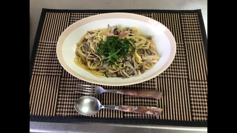 【京都の奥様が作る】お手軽「キノコの和風スープパスタ」